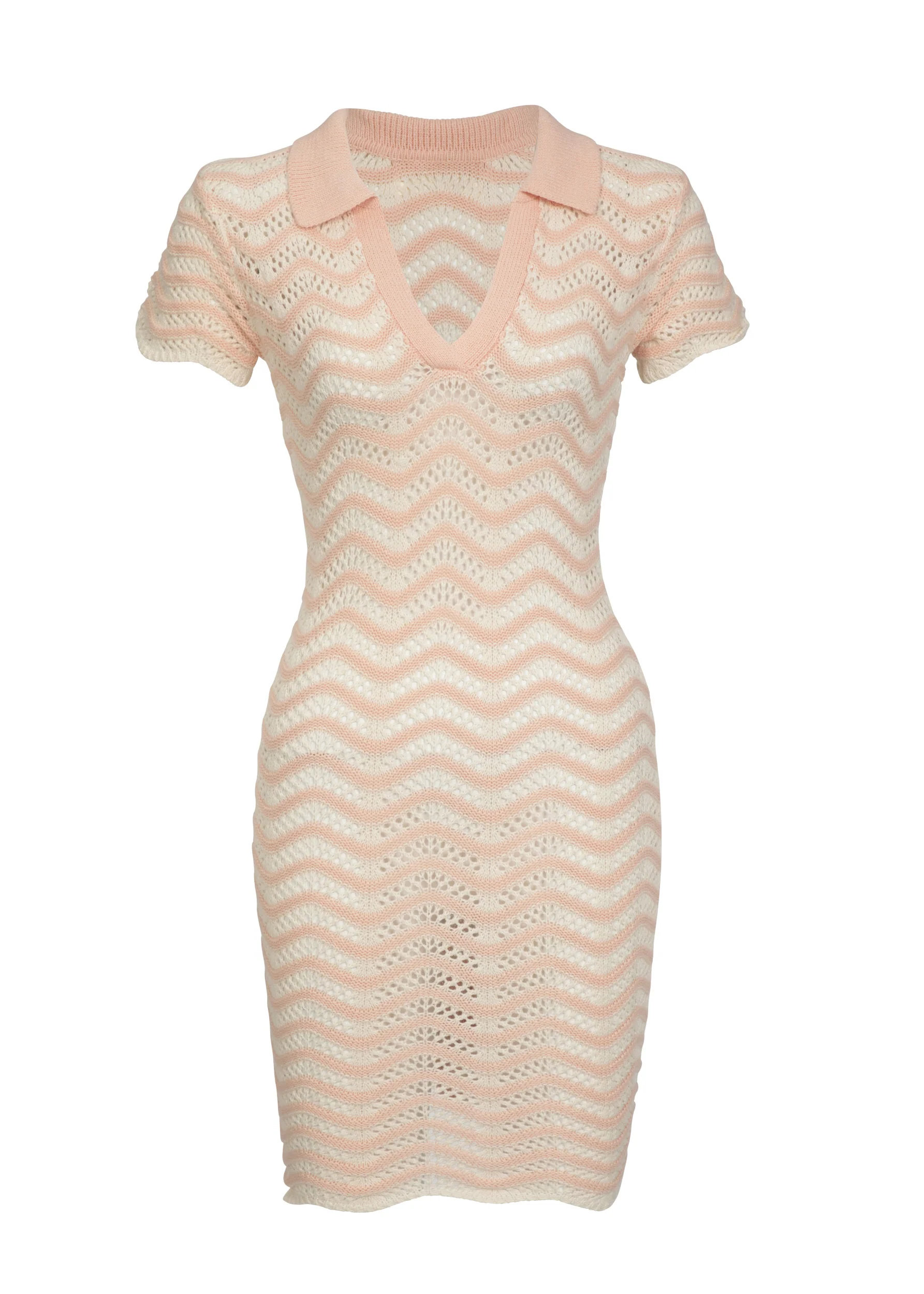 COCO KNITTED PINK STRIPES - MINI DRESS - Image 6